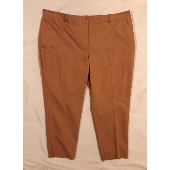 Women's NWT Apt. 9 Torie Straight Mid-Rise Dress Pants Tala Brown Plus Size 24W - Picture 2 of 9